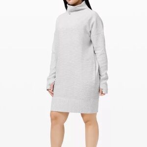 Lululemon call for cozy long sleeve dress gray 12